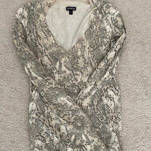 Express sweater with black rhinestones size small